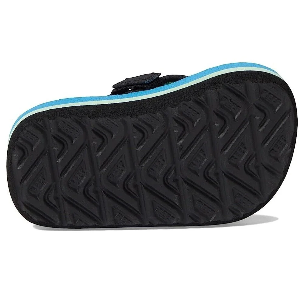 Reef Little Ahi CJ2087 Sandal Toddler US 6 Blue Check Slip On Flip Flop JOBB2119